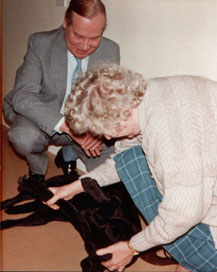 Picture of Dad and Mum with Avril Indoors