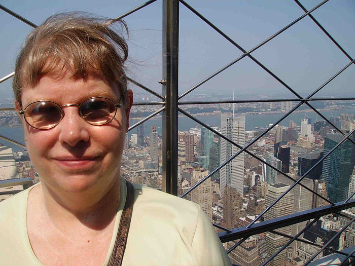 Picture of Annabel at the top of the Empire State Building