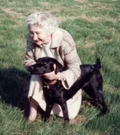 Picture of Mum with Avril on  the Lawn