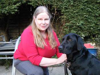 Picture of Page and Annabel on the patio