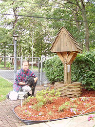 Picture of John and Awesome at the wishing well