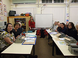 Picture of the Tuesday night Braille class Picture of the Tuesday night Braille class
